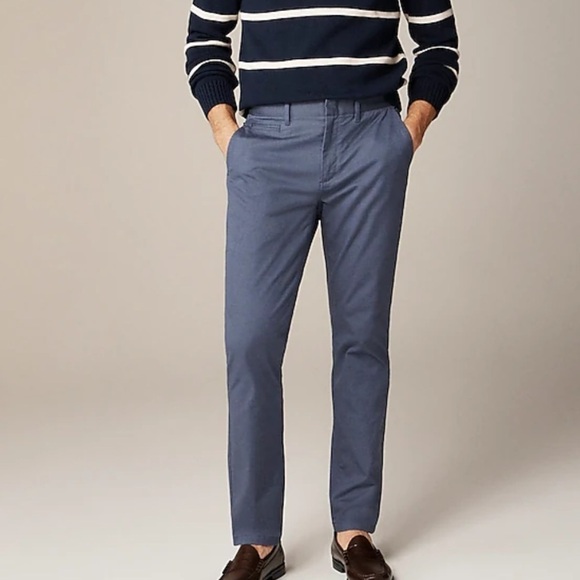 J crew navy Oxford 770™ Straight-fit tech oxford pant - Picture 3 of 8